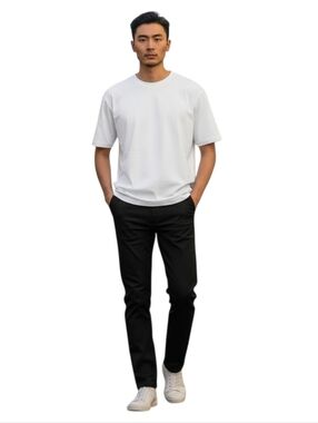 Scott James Black Jeans Men 36x32 Slim Fit Cotton Blend Zip Fly 5 Pocket